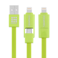 Load image into Gallery viewer, HAWEEL 1m 2 in 1 Micro USB &amp; 8 Pin to USB Data Sync Charge Cable