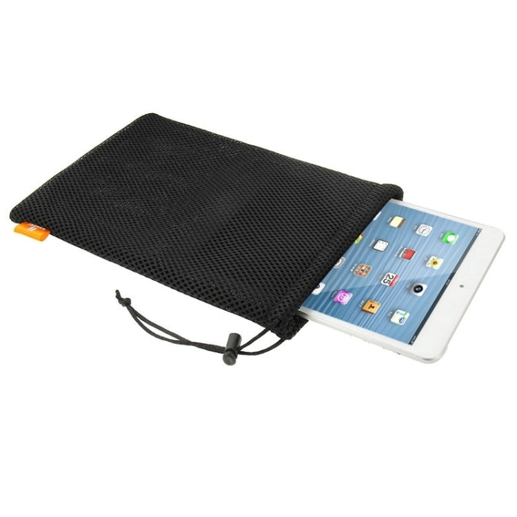 HAWEEL Nylon Mesh Drawstring Pouch Bag with Stay Cord for up to 7.9 inch Screen iPad and Tablet, Size: 24cm x 16cm