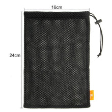 Load image into Gallery viewer, HAWEEL Nylon Mesh Drawstring Pouch Bag with Stay Cord for up to 7.9 inch Screen iPad and Tablet, Size: 24cm x 16cm