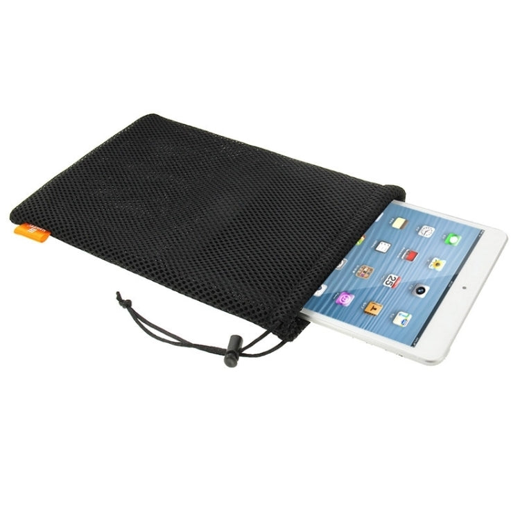 HAWEEL Nylon Mesh Drawstring Pouch Bag with Stay Cord for up to 7.9 inch Screen iPad and Tablet, Size: 24cm x 16cm