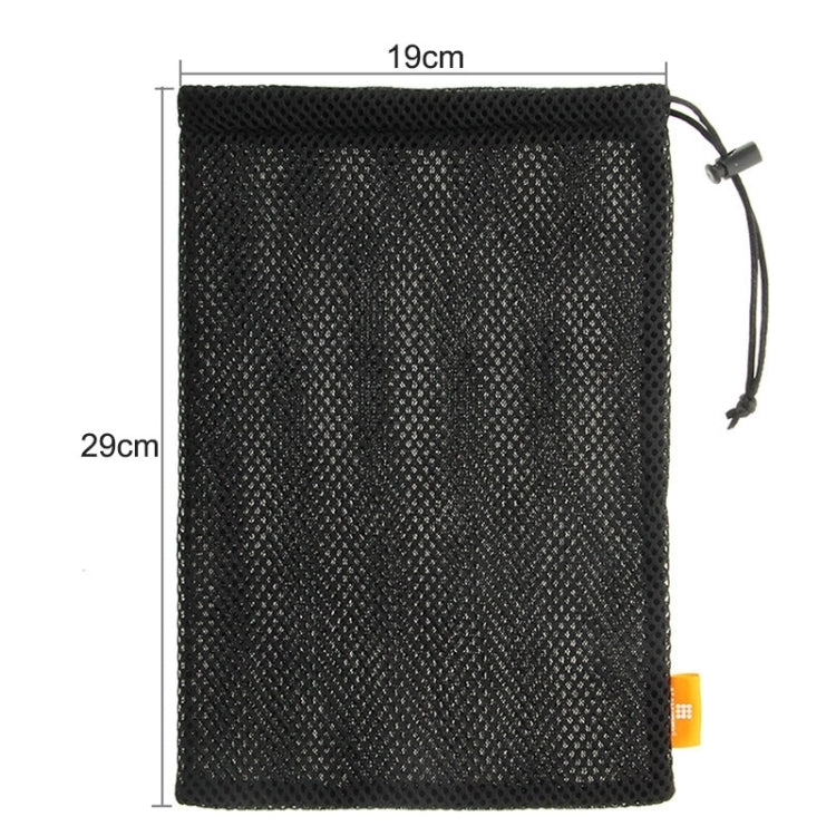 HAWEEL Nylon Mesh Pouch Bag with Stay Cord for up to 9.7 inch Screen iPad and Tablet, Size: 29cm x 19cm(Black)