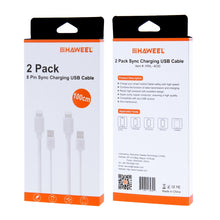 Load image into Gallery viewer, 2 PCS HAWEEL 1m High Speed 8 pin to USB Sync and Charging Cable Kit for iPhone, iPad