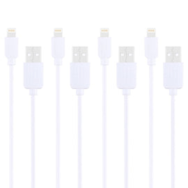 4 PCS HAWEEL 1m High Speed 8 pin to USB Sync and Charging Cable Kit for iPhone, iPad