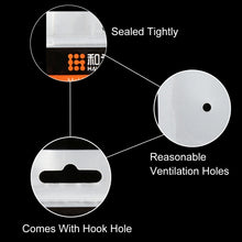 Load image into Gallery viewer, 10 PCS HAWEEL 21cm x 11.5cm Hang Hole Clear Front White Pearl Jewelry Zip Lock Packaging Bag