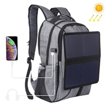 Load image into Gallery viewer, HAWEEL 14W Foldable Removable Solar Power Outdoor Portable Canvas Dual Shoulders Laptop Backpack, USB Output: 5V 2.1A Max