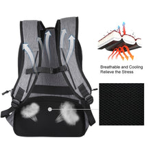 Load image into Gallery viewer, HAWEEL 14W Foldable Removable Solar Power Outdoor Portable Canvas Dual Shoulders Laptop Backpack, USB Output: 5V 2.1A Max
