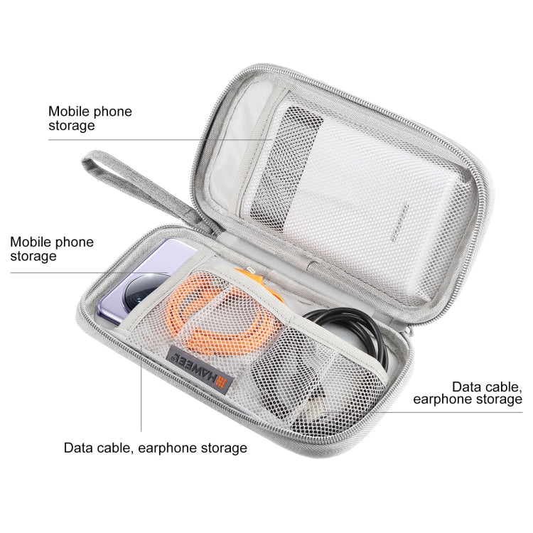 HAWEEL Electronic Organizer Storage Bag for Cellphones, Power Bank, Cables, Mouse, Earphones