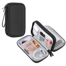 Load image into Gallery viewer, HAWEEL Electronic Organizer Double Layers Storage Bag for Cables, Charger, Power Bank, Phones, Earphones, Double Layers Organizer