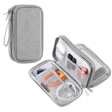 Load image into Gallery viewer, HAWEEL Electronic Organizer Double Layers Storage Bag for Cables, Charger, Power Bank, Phones, Earphones, Double Layers Organizer