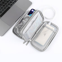 Load image into Gallery viewer, HAWEEL Electronic Organizer Double Layers Storage Bag for Cables, Charger, Power Bank, Phones, Earphones, Double Layers Organizer