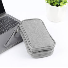 Load image into Gallery viewer, HAWEEL Electronic Organizer Double Layers Storage Bag for Cables, Charger, Power Bank, Phones, Earphones, Double Layers Organizer