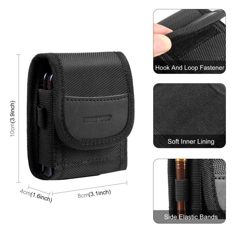 HAWEEL Flip Phone Nylon Cloth Belt Clip Carrying Pouch Bag