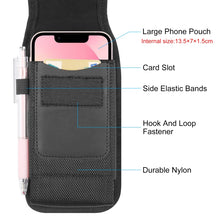 Load image into Gallery viewer, HAWEEL 4.7 inch Nylon Cloth Phone Belt Clip Carrying Pouch with Card Slot