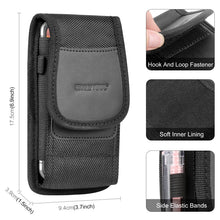 Load image into Gallery viewer, HAWEEL 6.1-6.8 inch Nylon Cloth Phone Belt Clip Carrying Pouch with Card Slot