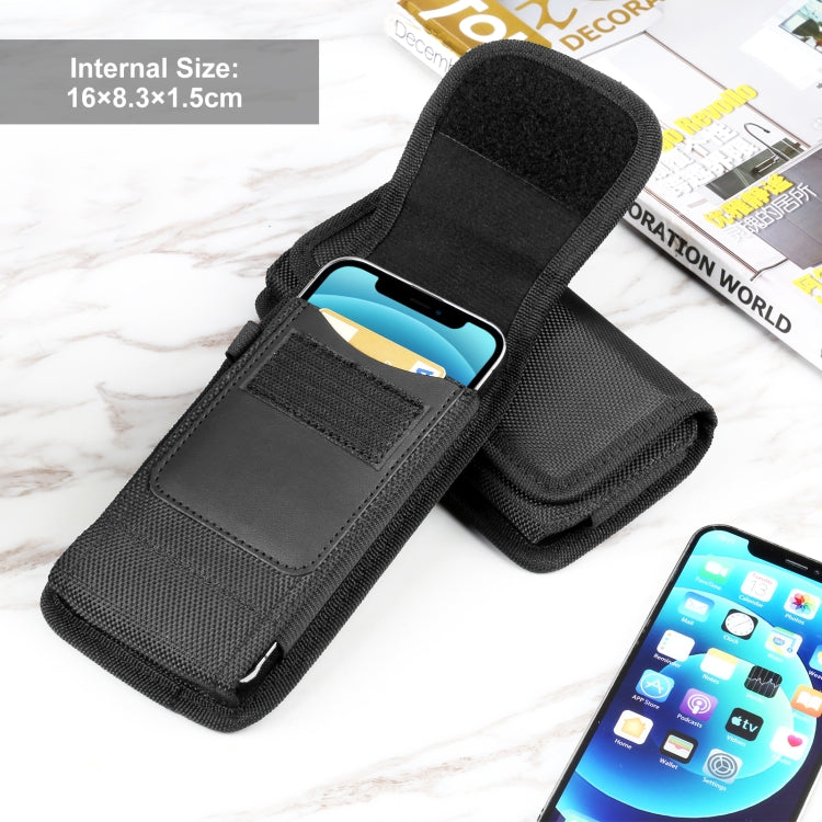 HAWEEL 6.1-6.8 inch Nylon Cloth Phone Belt Clip Carrying Pouch with Card Slot
