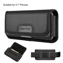 Load image into Gallery viewer, HAWEEL 4.7 inch Nylon Cloth Phone Belt Clip Horizontal Carrying Pouch with Card Slot