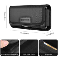 Load image into Gallery viewer, HAWEEL 4.7 inch Nylon Cloth Phone Belt Clip Horizontal Carrying Pouch with Card Slot
