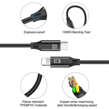 Load image into Gallery viewer, HAWEEL 1m USB-C / Type-C to 8 Pin OTG Sync Data / Charging Cable