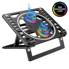 Load image into Gallery viewer, Gaming RGB Laptop Cooler Desk Stand