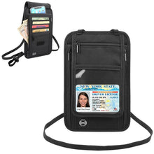 Load image into Gallery viewer, HAWEEL Neck Passport Wallet Bag Document Organizer Credit Cards Case Bag, Neck Pouch