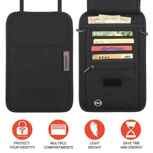 Load image into Gallery viewer, HAWEEL Neck Passport Wallet Bag Document Organizer Credit Cards Case Bag, Neck Pouch