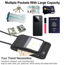 Load image into Gallery viewer, HAWEEL Neck Passport Wallet Bag Document Organizer Credit Cards Case Bag, Neck Pouch
