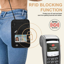 Load image into Gallery viewer, HAWEEL Neck Passport Wallet Bag Document Organizer Credit Cards Case Bag, Neck Pouch