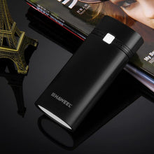 Load image into Gallery viewer, HAWEEL DIY 2x 18650 Battery (Not Included) 5600mAh Power Bank Shell Box with USB Output &amp; Indicator, DIY 2 Batteries(Black)