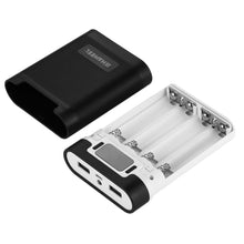 Load image into Gallery viewer, HAWEEL DIY 4 x 18650 Battery (Not Included) 10000mAh Power Bank Shell Box with 2 x USB Output &amp; Display for iPhone, Galaxy, Sony, HTC, Google, Huawei, Xiaomi, Lenovo and other Smartphones, DIY 4x 18650 Batteries 10000mAh