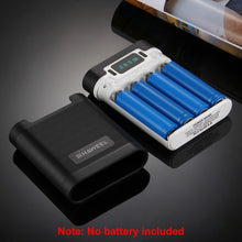 Load image into Gallery viewer, HAWEEL DIY 4 x 18650 Battery (Not Included) 10000mAh Power Bank Shell Box with 2 x USB Output &amp; Display for iPhone, Galaxy, Sony, HTC, Google, Huawei, Xiaomi, Lenovo and other Smartphones, DIY 4x 18650 Batteries 10000mAh