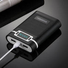 Load image into Gallery viewer, HAWEEL DIY 4 x 18650 Battery (Not Included) 10000mAh Power Bank Shell Box with 2 x USB Output &amp; Display for iPhone, Galaxy, Sony, HTC, Google, Huawei, Xiaomi, Lenovo and other Smartphones, DIY 4x 18650 Batteries 10000mAh