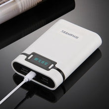Load image into Gallery viewer, HAWEEL DIY 4 x 18650 Battery (Not Included) 10000mAh Power Bank Shell Box with 2 x USB Output &amp; Display for iPhone, Galaxy, Sony, HTC, Google, Huawei, Xiaomi, Lenovo and other Smartphones, DIY 4 x 18650 10000mAh  Battery (US)                           ...