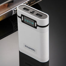 Load image into Gallery viewer, HAWEEL DIY 4 x 18650 Battery (Not Included) 10000mAh Power Bank Shell Box with 2 x USB Output &amp; Display for iPhone, Galaxy, Sony, HTC, Google, Huawei, Xiaomi, Lenovo and other Smartphones, DIY 4 x 18650 10000mAh  Battery (US)                           ...