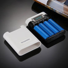 Load image into Gallery viewer, HAWEEL DIY 4 x 18650 Battery (Not Included) 10000mAh Power Bank Shell Box with 2 x USB Output &amp; Display for iPhone, Galaxy, Sony, HTC, Google, Huawei, Xiaomi, Lenovo and other Smartphones, DIY 4 x 18650 10000mAh  Battery (US)                           ...