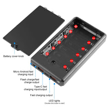 Load image into Gallery viewer, HAWEEL DIY 6 x 18650 Battery 24W Fast Charge Power Bank Box Case with Display, Not Include Battery, 6 x 18650 Battery