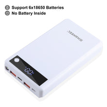 Load image into Gallery viewer, HAWEEL DIY 6 x 18650 Battery 24W Fast Charge Power Bank Box Case with Display, Not Include Battery, 6 x 18650 Battery