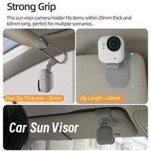 Load image into Gallery viewer, For Insta360 GO Ultra Sunnylife Magnetic Car Sun Visor Mount Action Camera Holder 360 Rotating 180 Tilt Sun Visor Holder