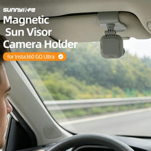 Load image into Gallery viewer, For Insta360 GO Ultra Sunnylife Magnetic Car Sun Visor Mount Action Camera Holder 360 Rotating 180 Tilt Sun Visor Holder