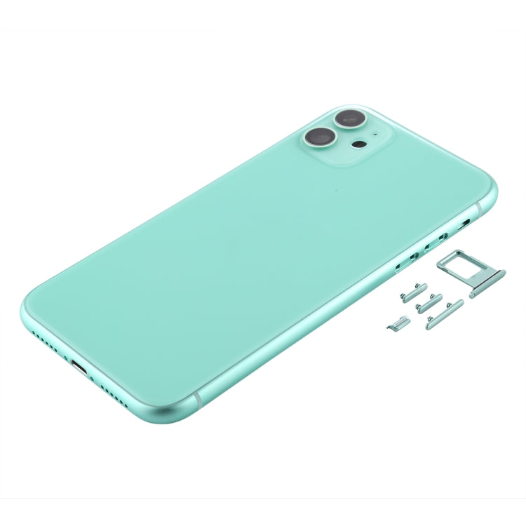 Back Housing Cover with SIM Card Tray & Side keys & Camera Lens for iPhone 11