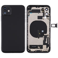 Load image into Gallery viewer, Battery Back Cover Assembly (with Side Keys &amp; Power Button + Volume Button Flex Cable &amp; Wireless Charging Module &amp; Motor &amp; Charging Port &amp; Speaker Ringer Buzzer &amp; Card Tray &amp; Camera Lens Cover) for iPhone 11, For iPhone 11, For iPhone 11(Assembly)