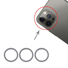 Load image into Gallery viewer, 3 PCS Rear Camera Glass Lens Metal Protector Hoop Ring for iPhone 12 Pro, For iPhone 12 Pro