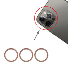 Load image into Gallery viewer, 3 PCS Rear Camera Glass Lens Metal Protector Hoop Ring for iPhone 12 Pro, For iPhone 12 Pro