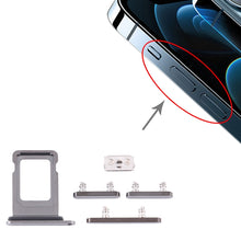 Load image into Gallery viewer, SIM Card Tray + Side Keys for iPhone 12 Pro, For iPhone 12 Pro (Single card)