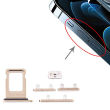Load image into Gallery viewer, SIM Card Tray + Side Keys for iPhone 12 Pro, For iPhone 12 Pro (Single card)