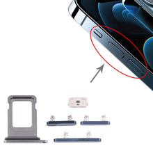 Load image into Gallery viewer, SIM Card Tray + Side Keys for iPhone 12 Pro, For iPhone 12 Pro (Single card)