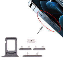 Load image into Gallery viewer, SIM Card Tray + SIM Card Tray + Side Keys for iPhone 12 Pro, For iPhone 12 Pro (double card)