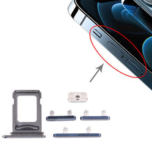 Load image into Gallery viewer, SIM Card Tray + SIM Card Tray + Side Keys for iPhone 12 Pro, For iPhone 12 Pro (double card)
