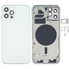 Load image into Gallery viewer, Back Housing Cover with SIM Card Tray &amp; Side  Keys &amp; Camera Lens for iPhone 12 Pro(Blue)