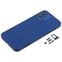 Load image into Gallery viewer, Back Housing Cover with SIM Card Tray &amp; Side  Keys &amp; Camera Lens for iPhone 12(White), For iPhone 12(with SIM Card Tray), For iPhone 12(with Card Tray), Back Housing Cover for 12