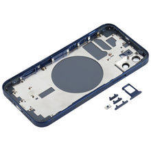 Load image into Gallery viewer, Back Housing Cover with SIM Card Tray &amp; Side  Keys &amp; Camera Lens for iPhone 12(White), For iPhone 12(with SIM Card Tray), For iPhone 12(with Card Tray), Back Housing Cover for 12